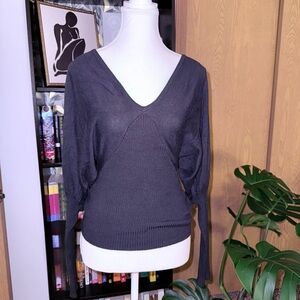 Derek Heart Dark Teal Sweater Blouse with fitted Sleeves